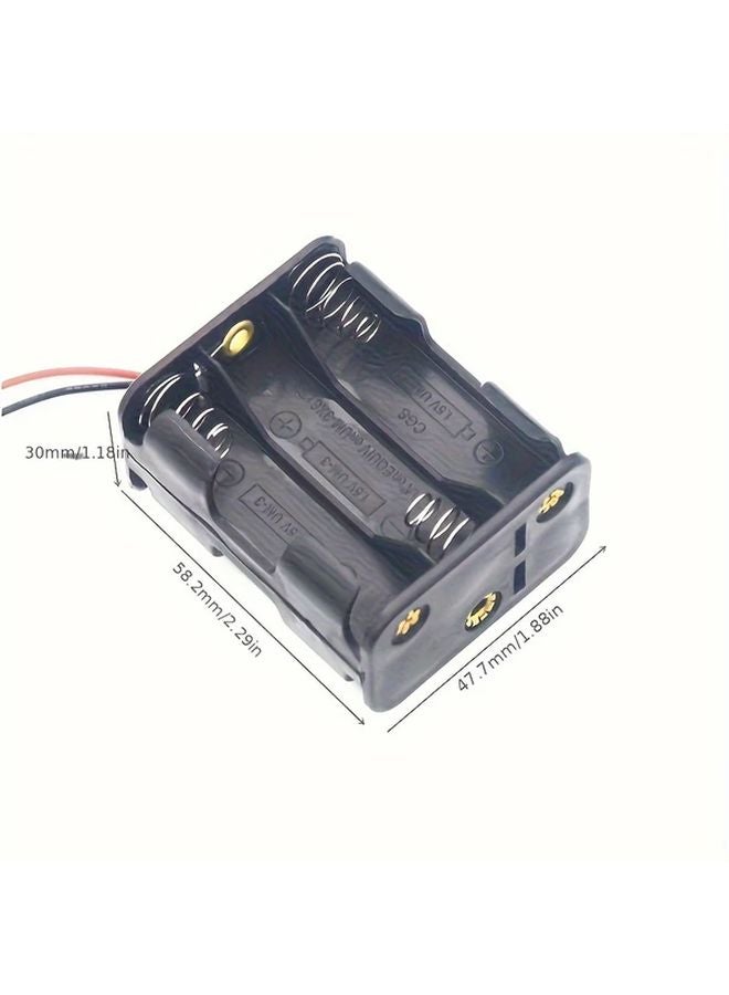 6 Section Back To Back AA Battery Holder With Wires Durable Plastic Model 5 Box - Image 3