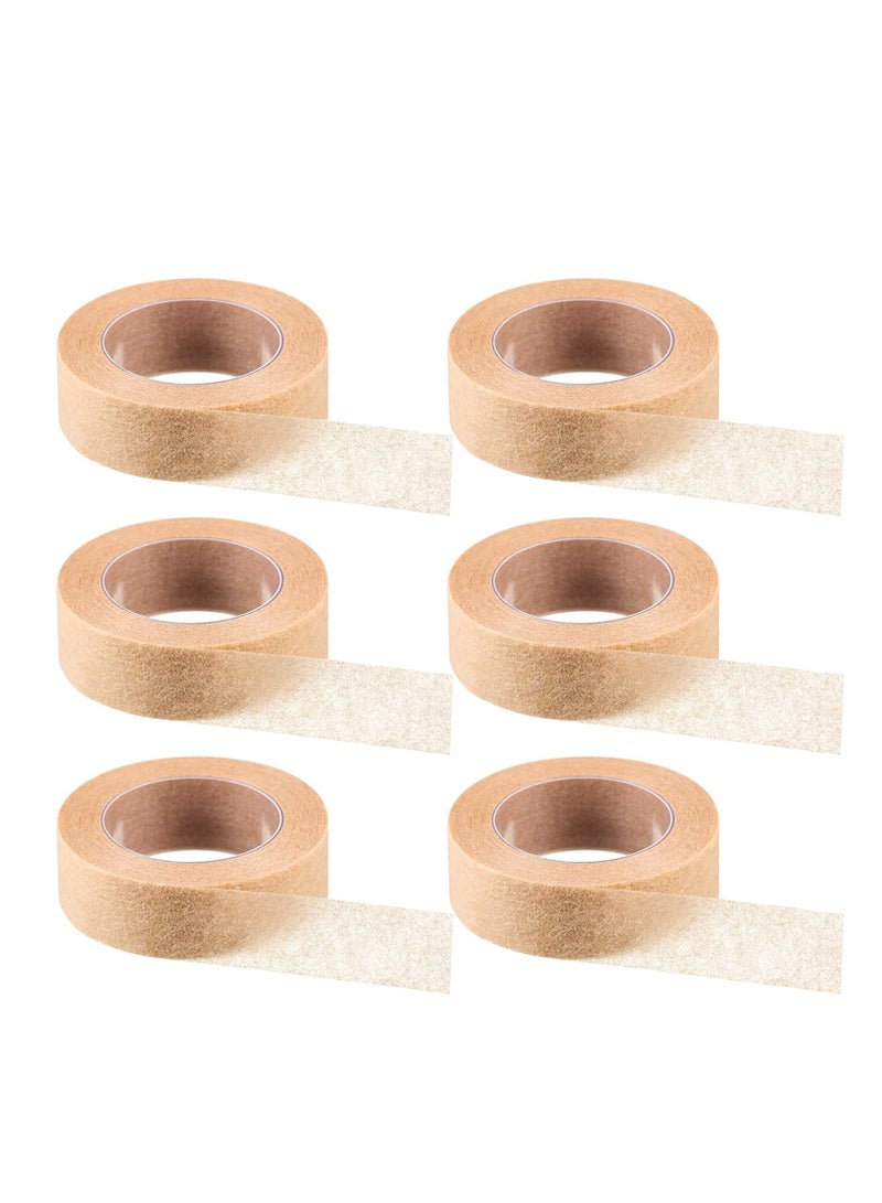 Excefore 6 Rolls Flexible Skin Tape Breathable Nose Tape Self Adhesive Gauze Tape for Wound Injuries Swelling Sports, 0.5 Inch x 10 Yards  - Image 1