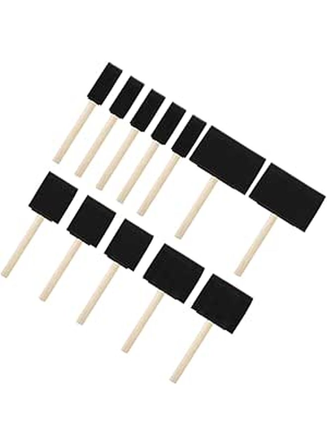 12 Pack Multi Color Sponge Paint Brushes For Kids Painting DIY Crafts - Image 1