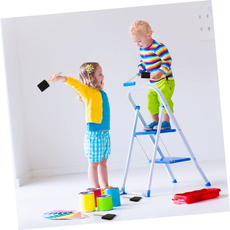 12 Pack Multi Color Sponge Paint Brushes For Kids Painting DIY Crafts - Image 4