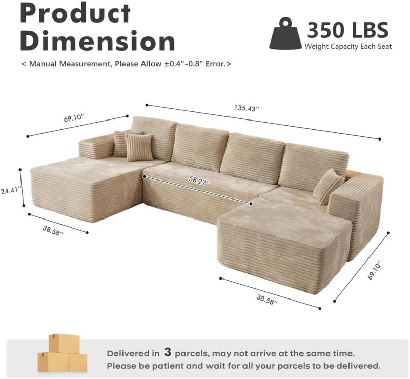Comfynest Cloudelle-Style 6-Piece Sectional Sofa - Image 2
