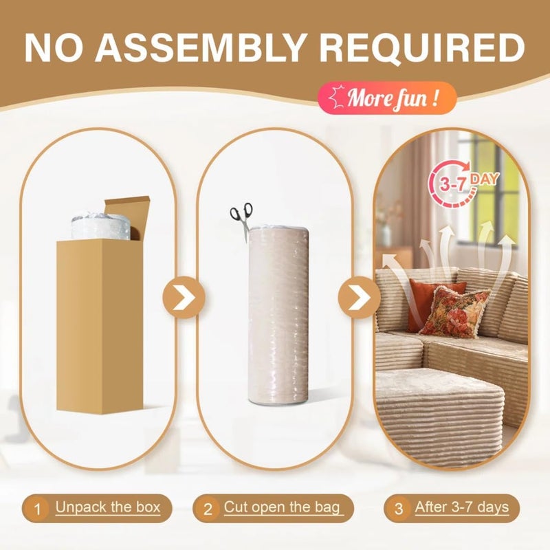 Comfynest Cloudelle-Style 6-Piece Sectional Sofa - Image 5