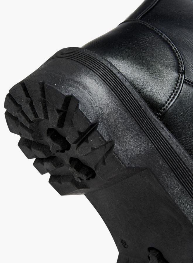 Flora Bella By Shoexpress Panelled Ankle Boots with Zip Closure - Image 5