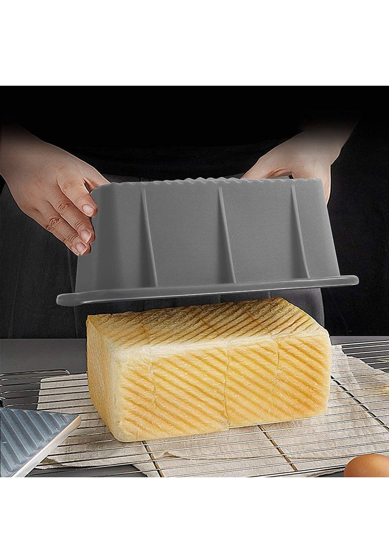 SYOSI Silicone Bread and Loaf Pans, Non-Stick Silicone Bread Pan, Premium Food Grade Silicone Loaf Pan, Silicone Bakeware Cake Moulds for Baking Cake, Bread, Brownies, Meatloaf (Gray)  - Image 4
