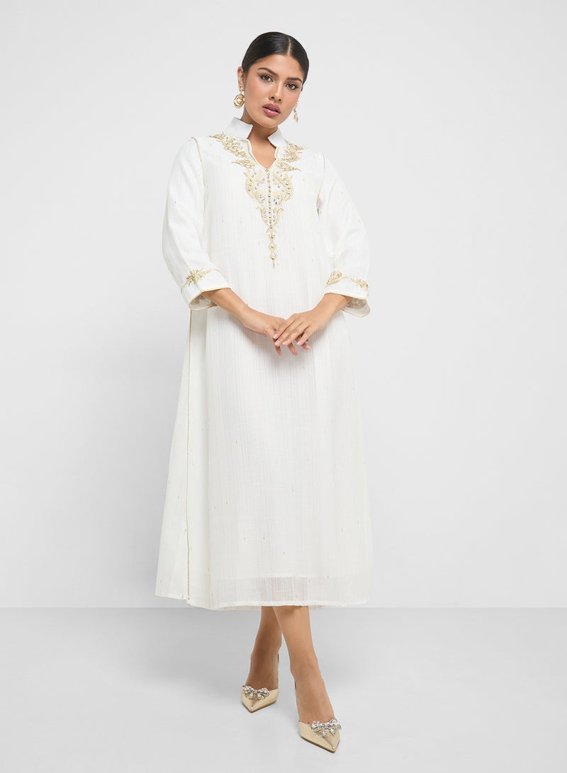 Khizana Embroidered Jalabiya - Image 1