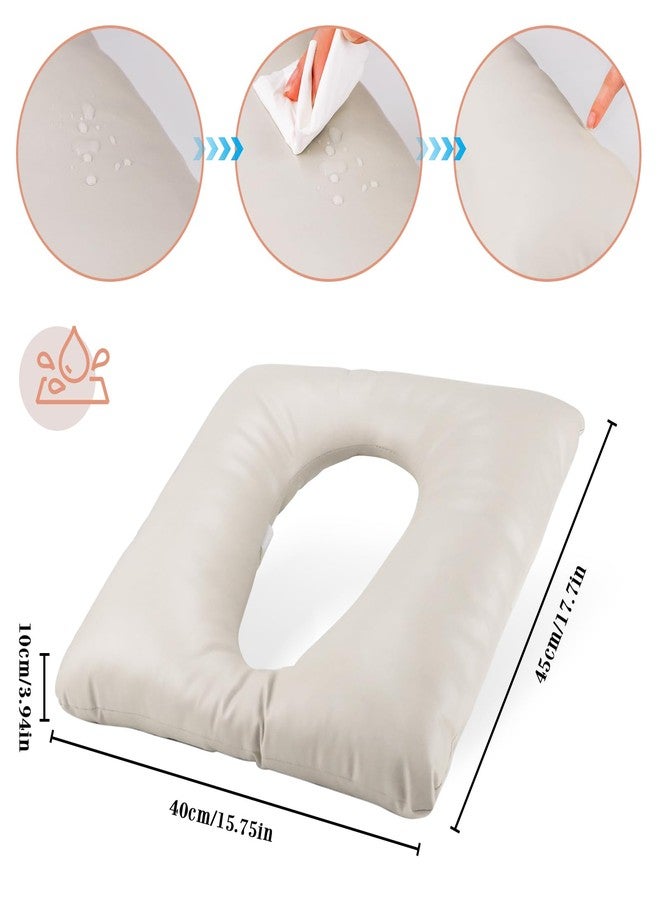 RoamReady Bedside Commode Cushion, Seniors Portable Seat Cushion for Toilet/Shower/Bedside, Universal Fit Commode Padded Seat for Elderly, Seats Pad Cover Toilet Seats 17x17 with Fixing Straps (Gray) - Image 2