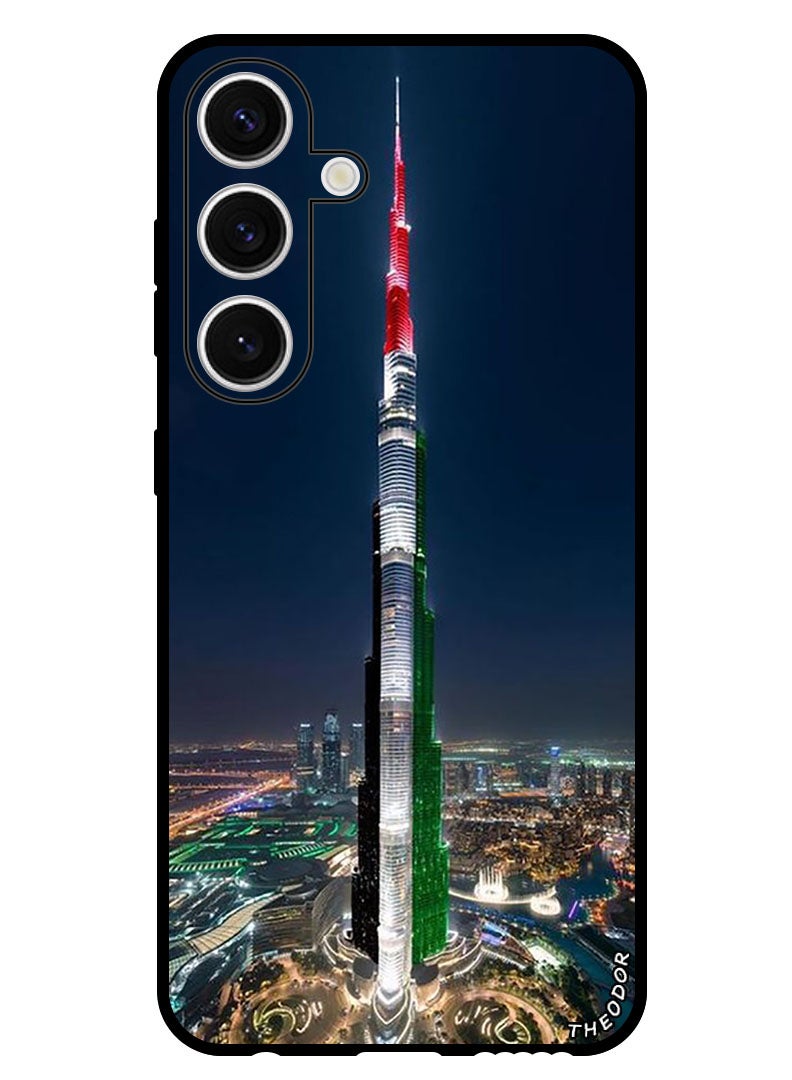 Theodor Protective Case Anti Scratch Shock Proof Bumper Cover For Samsung Galaxy S24 Burj Khalifa UAE Flag - Image 1