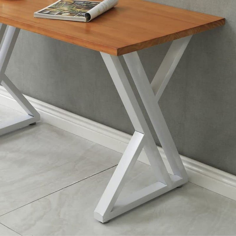 DECORILA DECORILA DIY Furniture Legs Dining Table Coffee Table Metal Table Legs Heavy Duty Desk Legs for Office Desk Tables desktops Kitchen Tables Counter Tops White Pack of 2 Z Shape Leg White  - Image 1