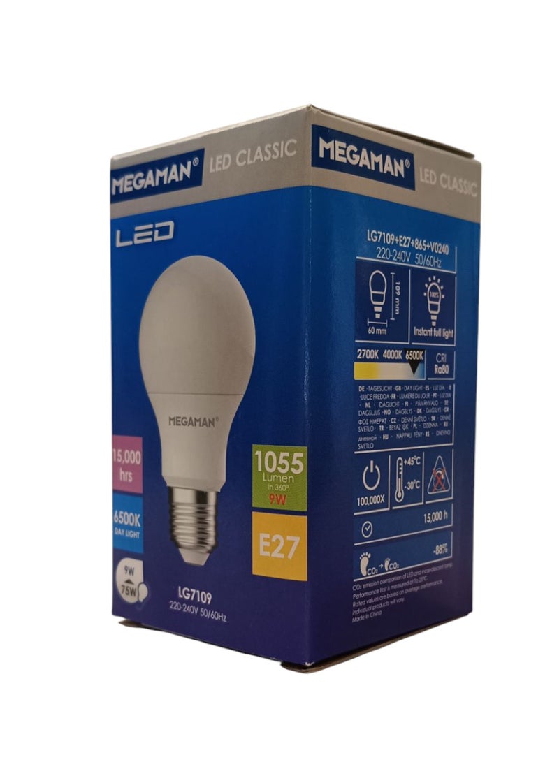 Megaman LED E27 LG7109-A60 9W  White (6500K) - Image 4