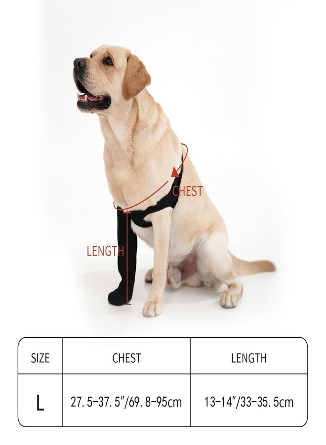 yrenoer Dog Recovery Socks - Waterproof Paw Protectors with Non-Slip Sole | Post-Surgery Boots for Wound Protection | Anti-Licking Sleeves for Dogs (Black, L_Left) - Image 5