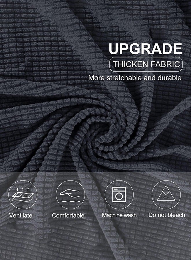 Arabest sofa cover 3 seater corn fluff super elastic waterproof and wrinkle resistant full wrap Couch Slipcover exquisite and delicate non-slip flexible jacquard Sofa Slipcover dark gray 190-230CM - Image 4