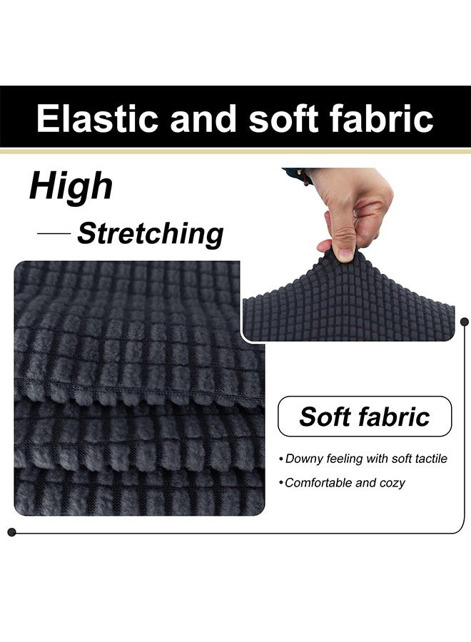 Arabest sofa cover 3 seater corn fluff super elastic waterproof and wrinkle resistant full wrap Couch Slipcover exquisite and delicate non-slip flexible jacquard Sofa Slipcover dark gray 190-230CM - Image 5