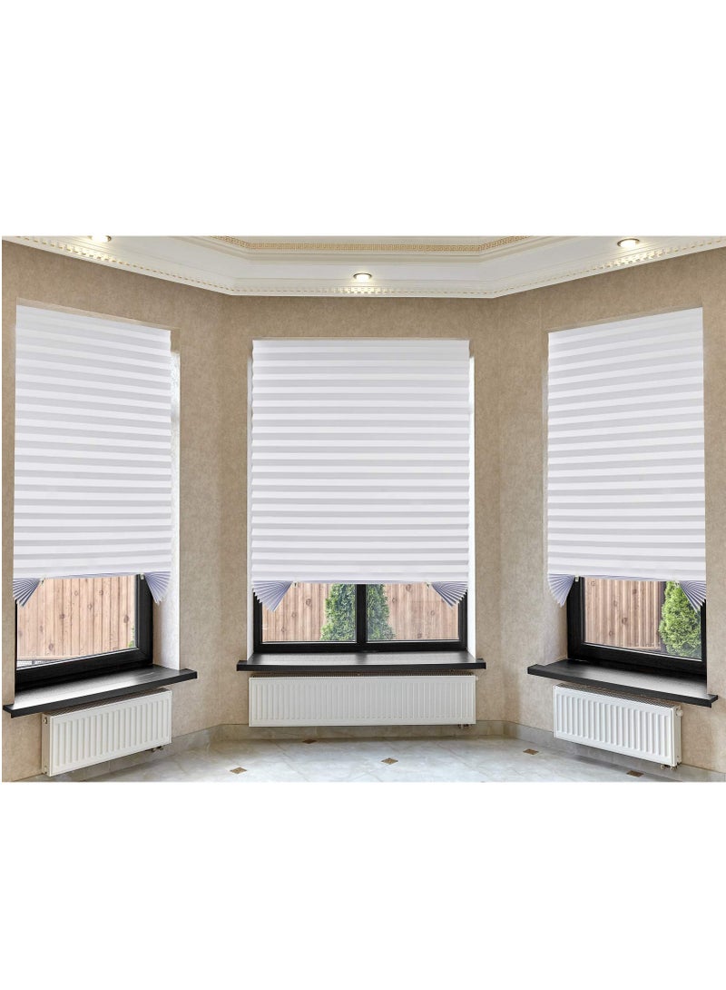 Cordless Pleated Window Shades Light Filtering Blinds Easy to Cut and Install for Home or Office White 35 x 70 inch - Image 4