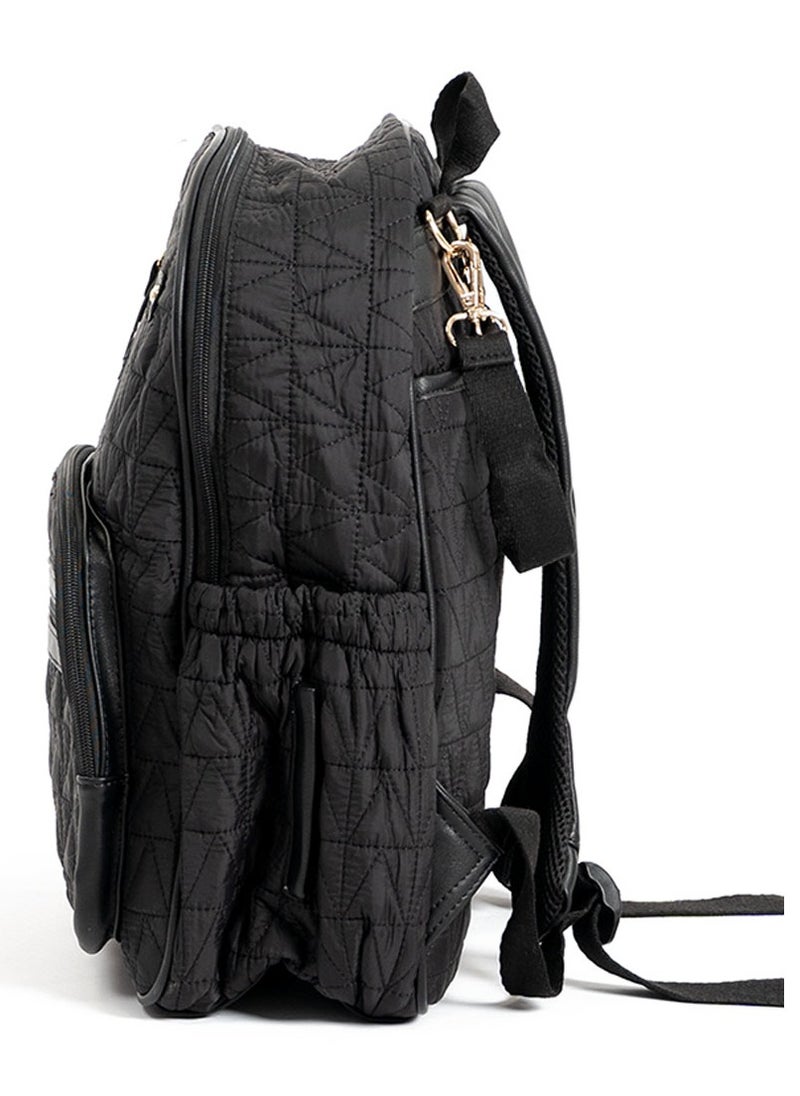 Bumble & Bird Bumble & Bird - Nylon Diaper Backpack Set - 4pcs - Black  - Image 1