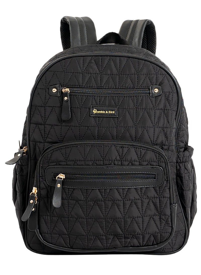 Bumble & Bird Bumble & Bird - Nylon Diaper Backpack Set - 4pcs - Black  - Image 5
