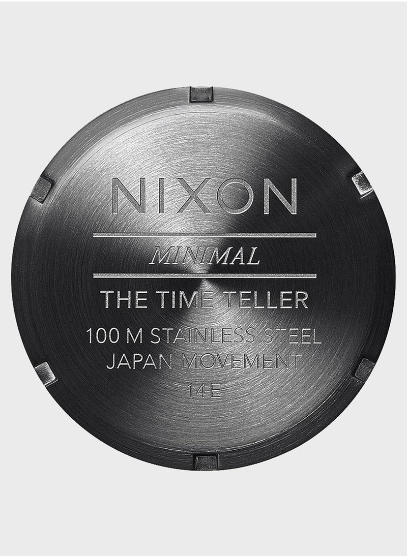 NIXON - Time Teller All Black / Rose Gold Watch - Image 1