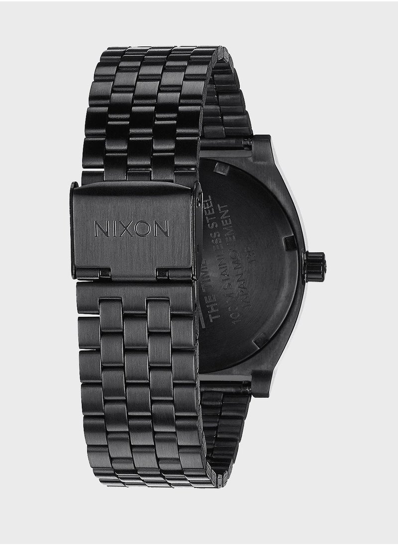 NIXON - Time Teller All Black / Rose Gold Watch - Image 1