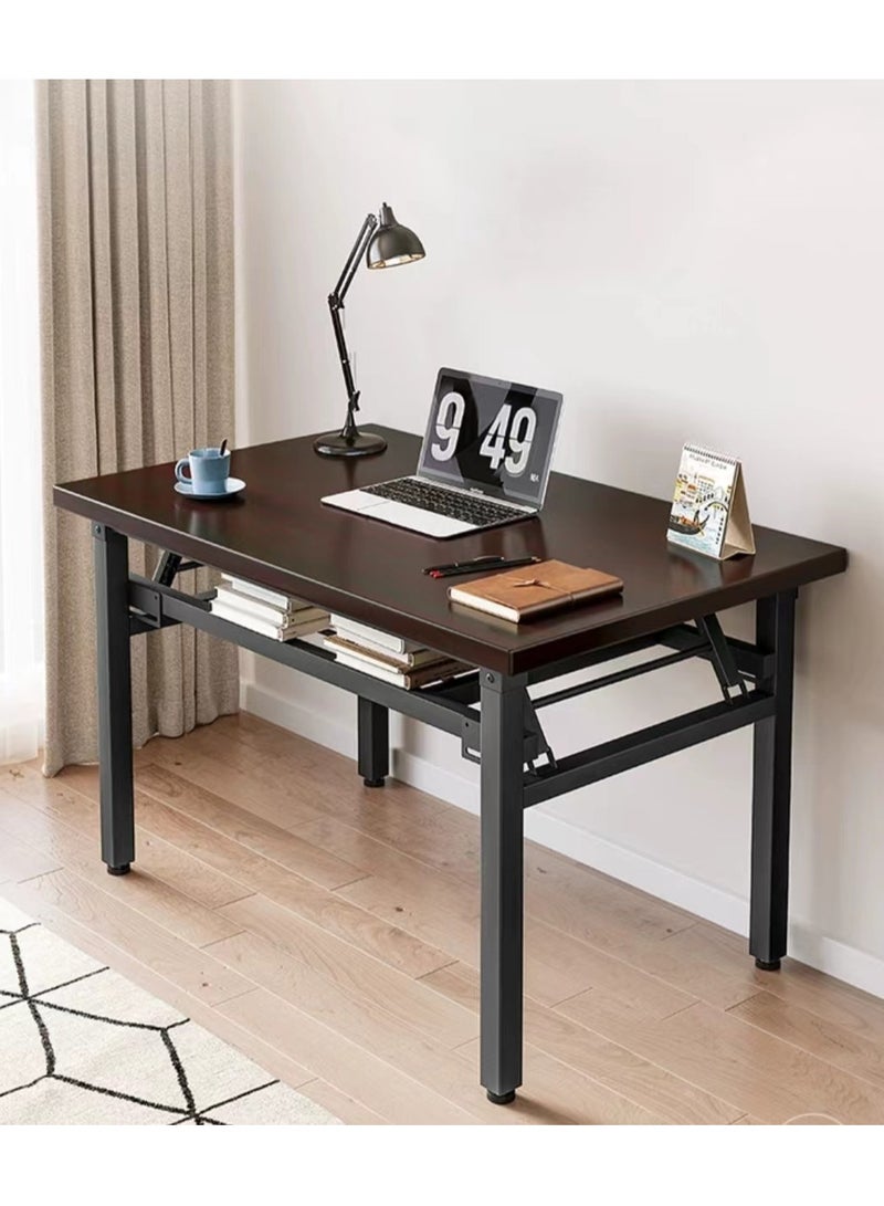 Home Time New high-quality black walnut folding table 100x50x75cm - Image 1