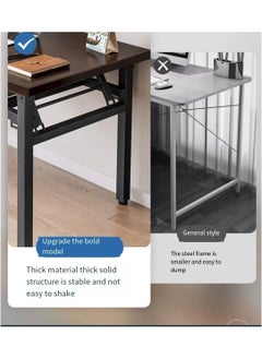 Home Time New high-quality black walnut folding table 100x50x75cm  - Image 3