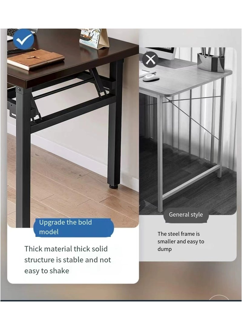 Home Time New high-quality black walnut folding table 100x50x75cm - Image 3