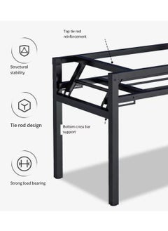 Home Time New high-quality black walnut folding table 100x50x75cm  - Image 5