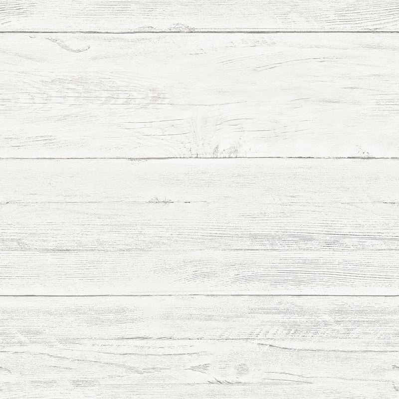 NuWallpaper NU3127 Shiplap Peel Stick Wallpaper White OffWhite