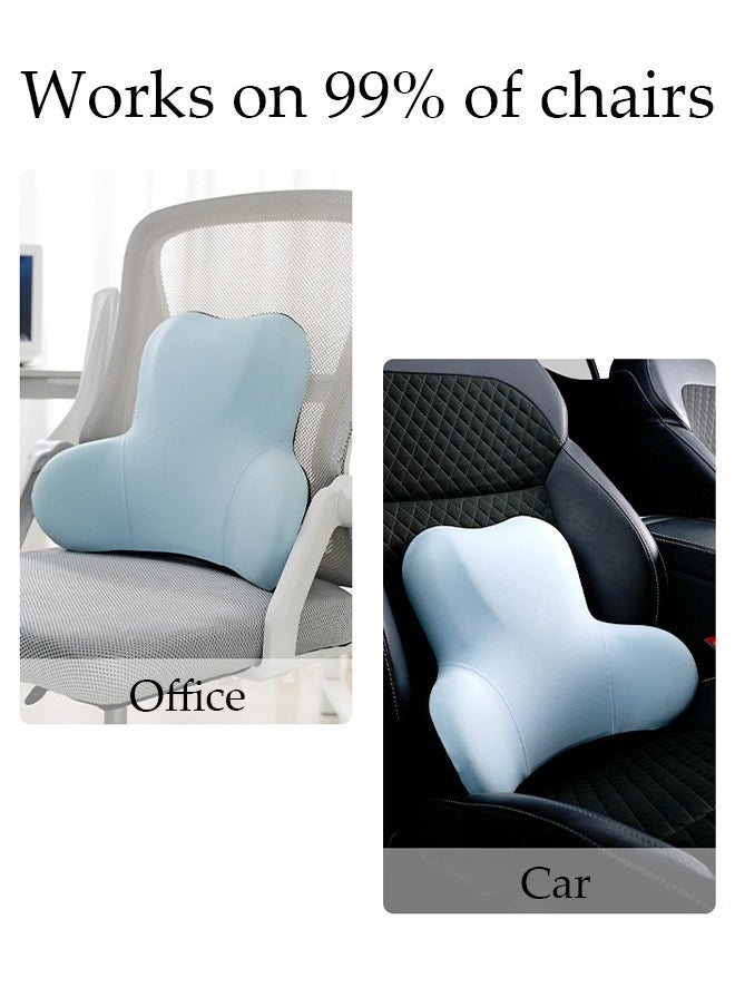 DUNISO - Lumbar Support Pillow for Office Car Back Support Pillow with Memory Foam Pad Back Cushion for Back Pain Relief Improve Posture Cushion - Image 1