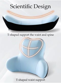 DUNISO Lumbar Support Pillow for Office Car Back Support Pillow with Memory Foam Pad Back Cushion for Back Pain Relief Improve Posture Cushion  - Image 2