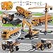 GLW Construction Trucks Toy Set with Yellow Bus Storage and Play Mat  Alloy Inertia Driving Simulation Model Engineering Toys with Scenario Accessories  Ideal Gifts for Ages 38 Boys and Girls 8 in 1 - Image 2