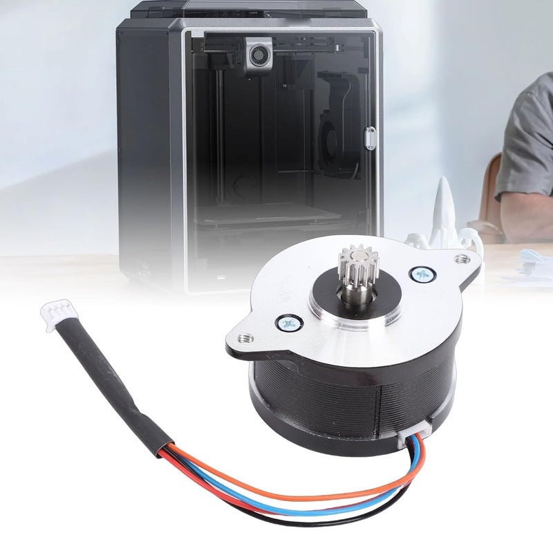Circular Stepper Motor, 1.8 Step Angle 2 Phase 12 Teeth Gear Motor, Low Noise Stable Rotation with Stainless Steel Housing, Ideal for K1, K1C, Ender 3 V3 3D Printer Extruders - Image 5