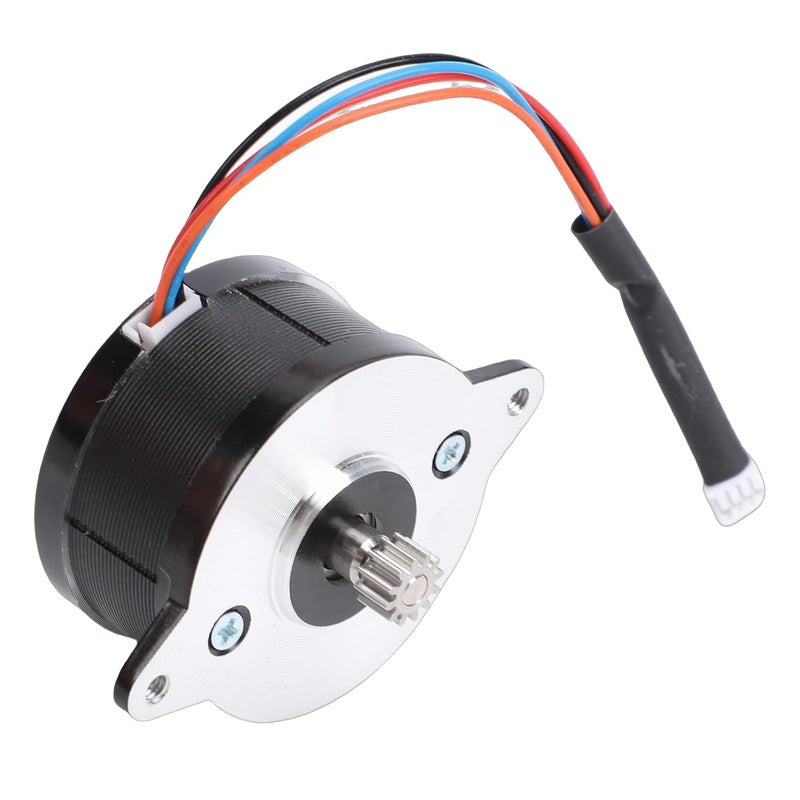 Circular Stepper Motor, 1.8 Step Angle 2 Phase 12 Teeth Gear Motor, Low Noise Stable Rotation with Stainless Steel Housing, Ideal for K1, K1C, Ender 3 V3 3D Printer Extruders - Image 1