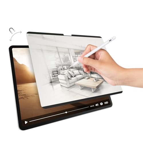 SwitchEasy Magnetic Detachable FeelLike Paper iPad Screen Protector Compatible with iPad Air 13 2024 M2 AntiGlare AntiFingerprint Matte - Image 1