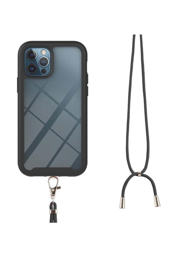 Zaboon Case For iPhone 11 Pro Max Starry Sky Solid Color Series Shockproof PC + TPU Protective Case with Neck Strap - Image 3