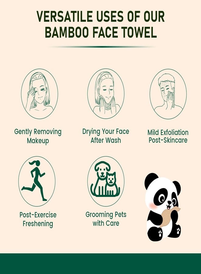 MOTHER EARTH Bamboo Face Towels XL - Hypoallergenic and Disposable Face Wipes | Dry Makeup Removers | Made from Bamboo Viscose | Extra Soft for Sensitive Skin (50 Towels) - Image 4