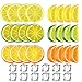 Cindeer Cindeer 24 Pcs Fake Lemons Slices Blocks and 12 Pcs Acrylic Ice Cube Set Decorative Artificial Fake Ice Cubes Reusable  - Image 2