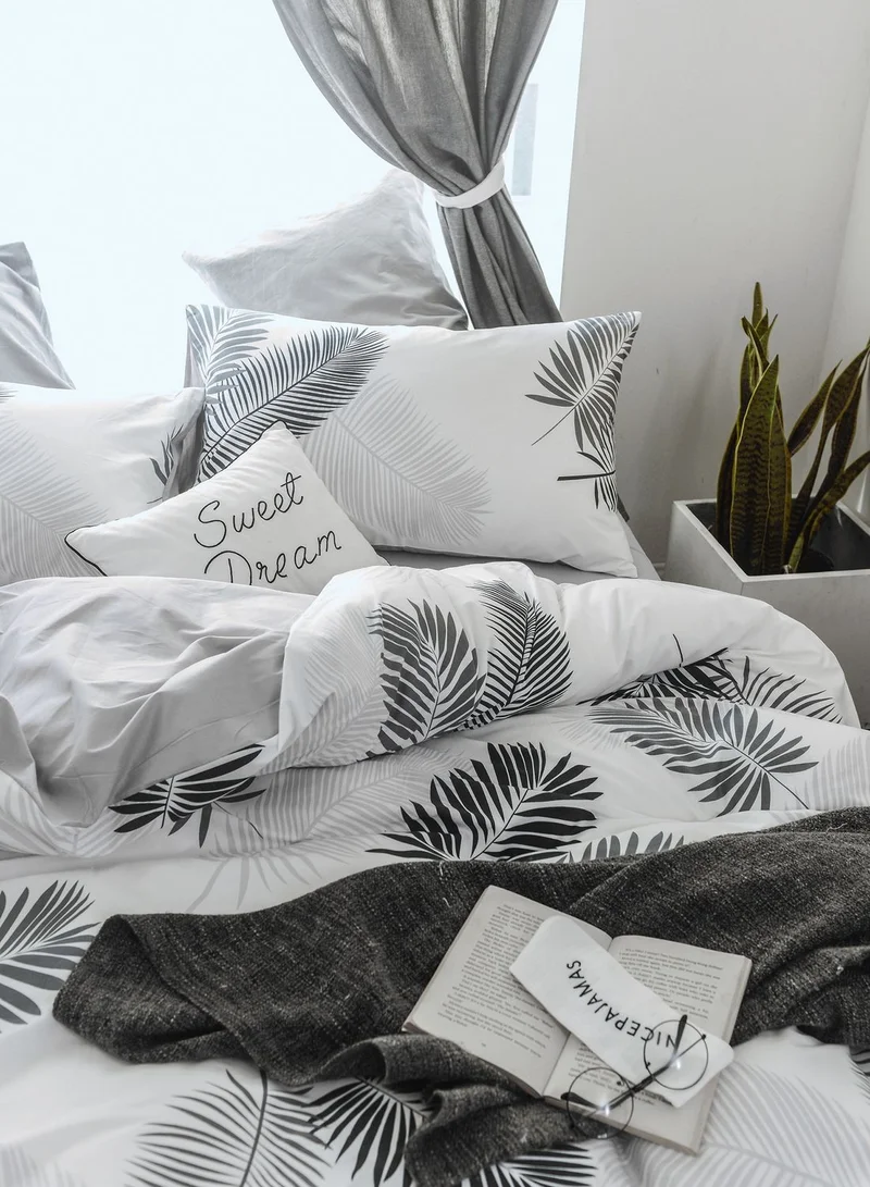 AURORA 200x230cm King Size Palm Leaf Bed Set