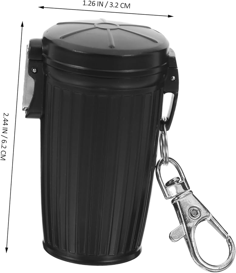 Portable Mini Ashtray with Keychain Lid Fireproof Pocket Ashtray Box for Travel Car Use - Image 3