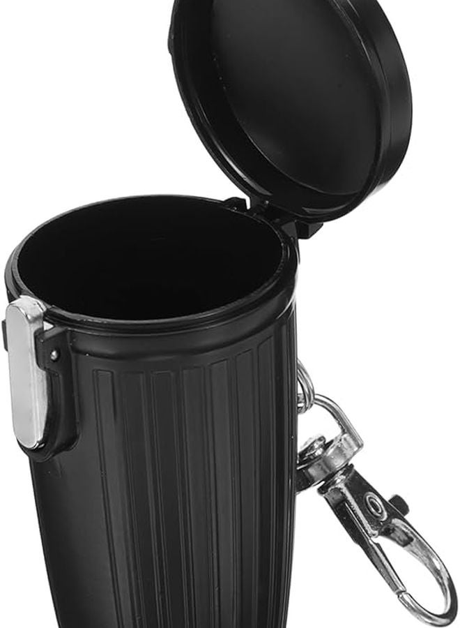 Portable Mini Ashtray with Keychain Lid Fireproof Pocket Ashtray Box for Travel Car Use - Image 1