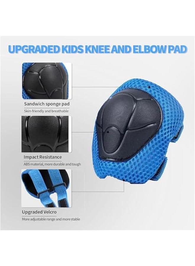 HOOKOR Kids Bike Helmet Set Adjustable Kids Helmet with Knee Pad, Elbow Pads & Wrist Guards for Boys Girls Perfect for Skating, Biking, Cycling, and Skateboard - Image 3