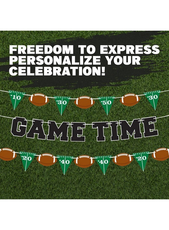 ArtCreativity ديكور لافتة كرة القدم من آرت كرييتيفيتي - مجموعة من 3 - أعلام بننت قابلة للتخصيص بموضوع كرة القدم لوازم حفلات التايلغيت الرياضية، لوازم وديكور حفلات الجدران الرياضية - Image 2