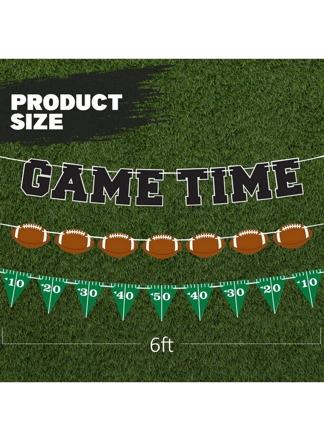 ArtCreativity ديكور لافتة كرة القدم من آرت كرييتيفيتي - مجموعة من 3 - أعلام بننت قابلة للتخصيص بموضوع كرة القدم لوازم حفلات التايلغيت الرياضية، لوازم وديكور حفلات الجدران الرياضية - Image 4