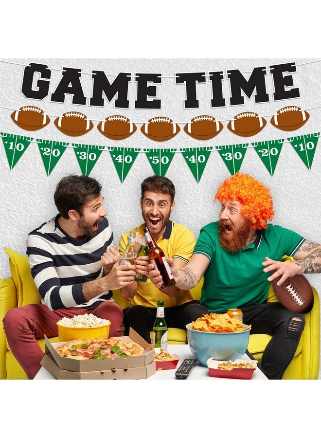 ArtCreativity ديكور لافتة كرة القدم من آرت كرييتيفيتي - مجموعة من 3 - أعلام بننت قابلة للتخصيص بموضوع كرة القدم لوازم حفلات التايلغيت الرياضية، لوازم وديكور حفلات الجدران الرياضية - Image 3