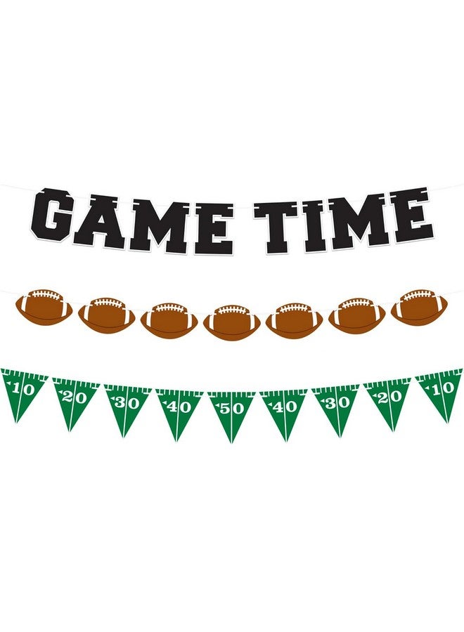 ArtCreativity ديكور لافتة كرة القدم من آرت كرييتيفيتي - مجموعة من 3 - أعلام بننت قابلة للتخصيص بموضوع كرة القدم لوازم حفلات التايلغيت الرياضية، لوازم وديكور حفلات الجدران الرياضية - Image 1