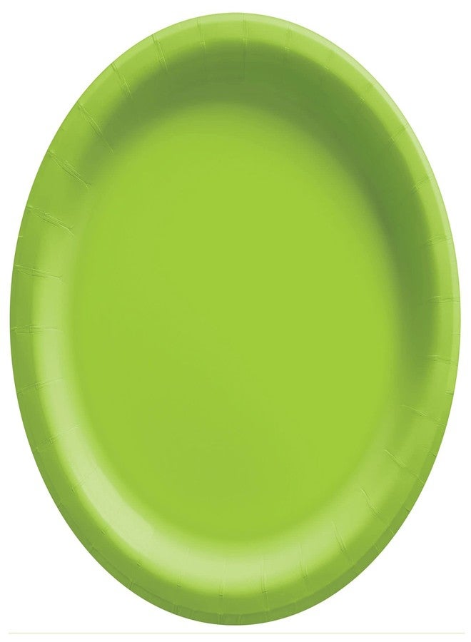 Amscan Kiwi Green Round Paper Plates - 8.5" (Pack Of 20) - Perfect For Parties, Celebrations & Picnics - Image 1