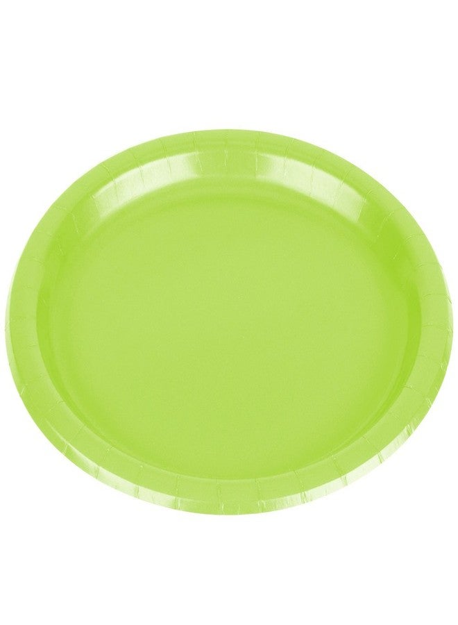 Amscan Kiwi Green Round Paper Plates - 8.5" (Pack Of 20) - Perfect For Parties, Celebrations & Picnics - Image 2
