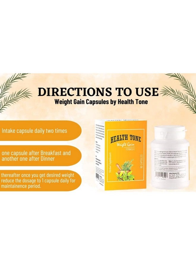 Health Tone Health Tone Capsules for Weight Support - Natural Herbal Nutrition to Complement Diet & Lifestyle - 90 Capsules  - Image 5