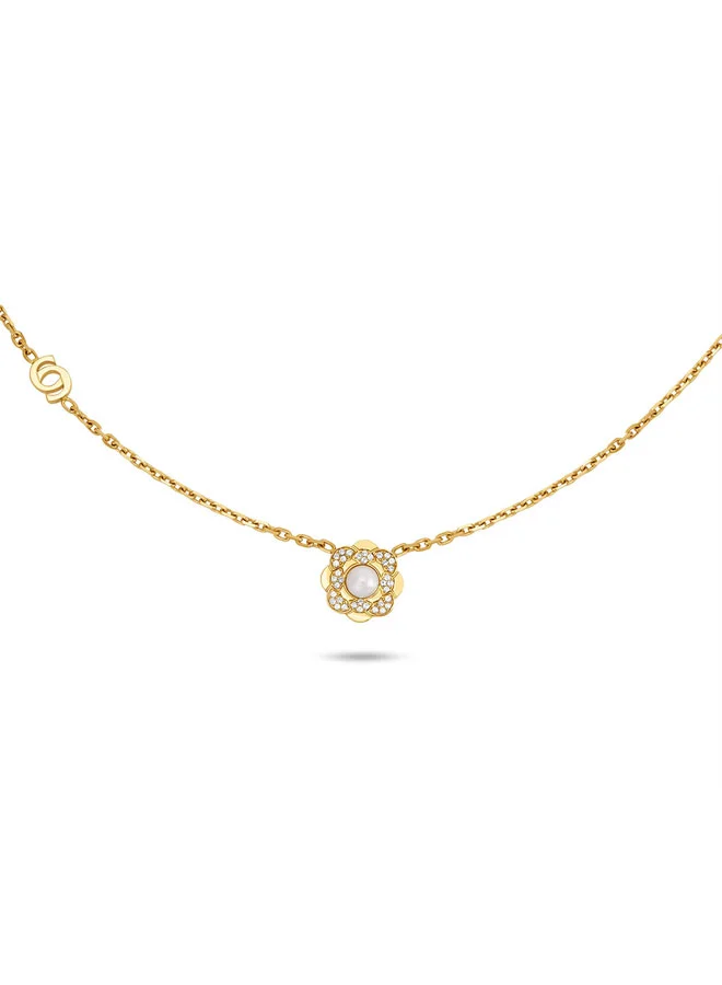 شيروتي 1881 Jasmine Gold Flower Motif Necklace for Women