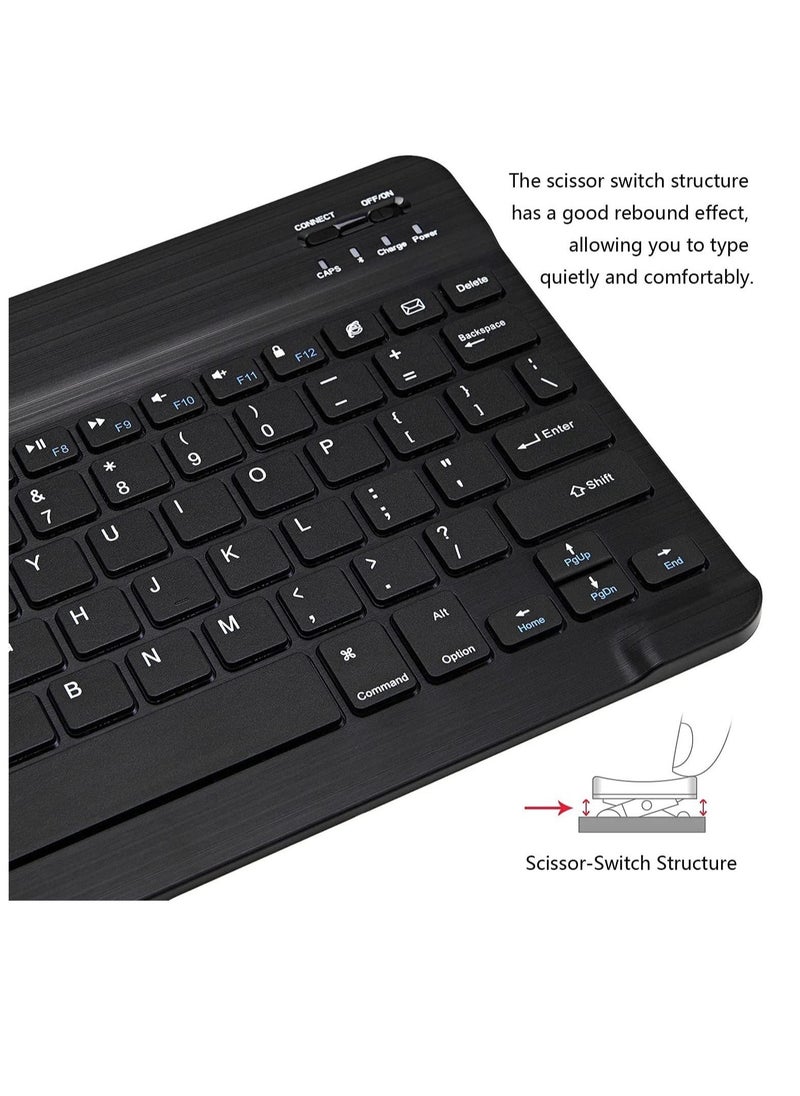 ELTRAZONE Arabic and English Bluetooth Keyboard and Mouse Combo, Ultra-Slim Portable Compact Wireless Mouse Keyboard Set for IOS Android Windows Tablet Phone iPhone iPad Pro Air Mini (Black) - Image 3