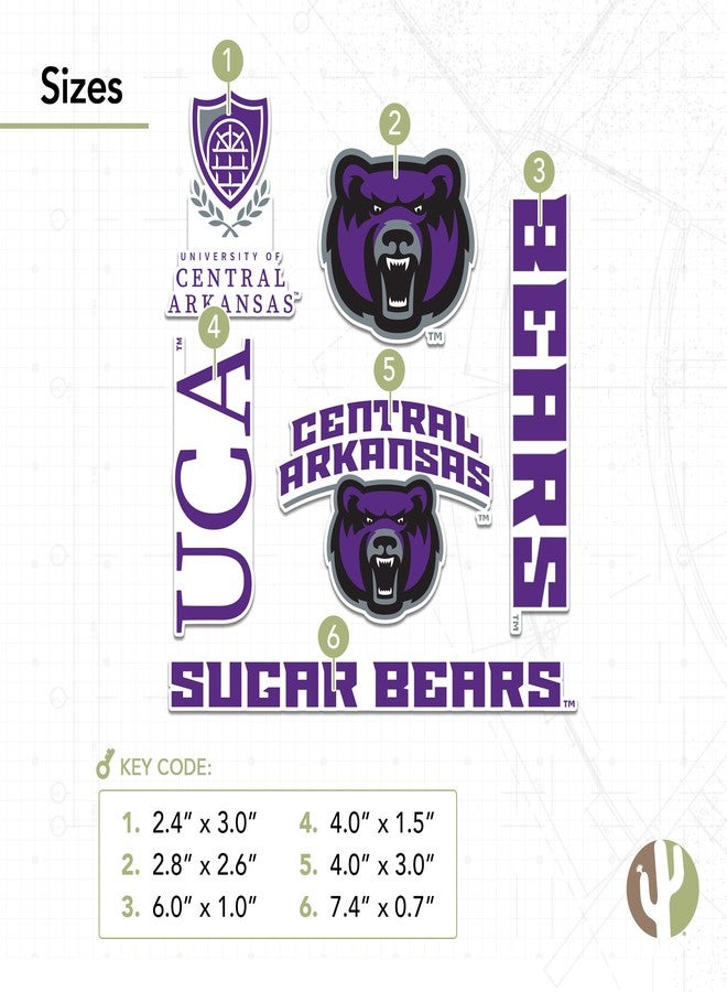 Desert Cactus University of Central Arkansas Sticker UCA Bearsr Vinyl Decals Laptop Water Bottle Car Scrapbook Sheet T2 (Type 2-3) - Image 3