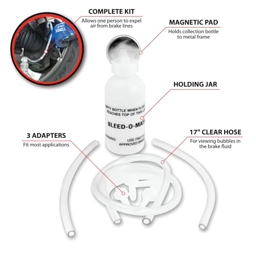 Performance Tool W80625 Brake Bleeder and Vacuum Pump Kit with Magnetic Pad and Adapters for Easy Air Bleeding of Brake Lines - Image 2